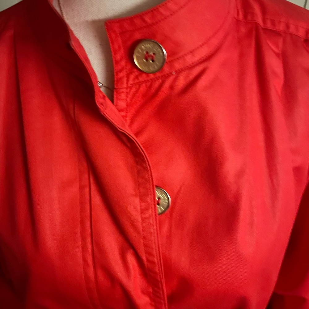 Zanobetti Firenze ~ Women’s X-Large ~ Vintage ~ Italy ~ Red ~ Trench Coat - Picture 10 of 16